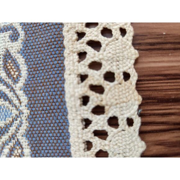 Austria made old world table runner blue and cream couple dancers - Picture 10 of 14